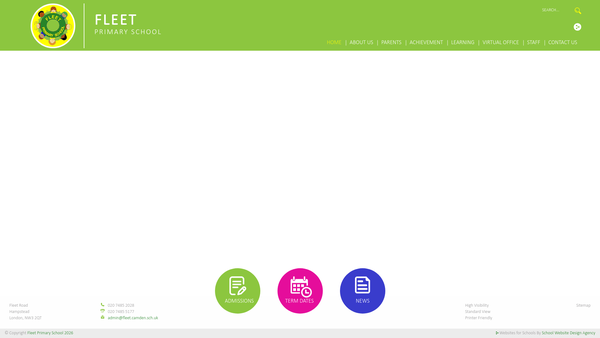 Screenshot of the Fleet Parents Association website