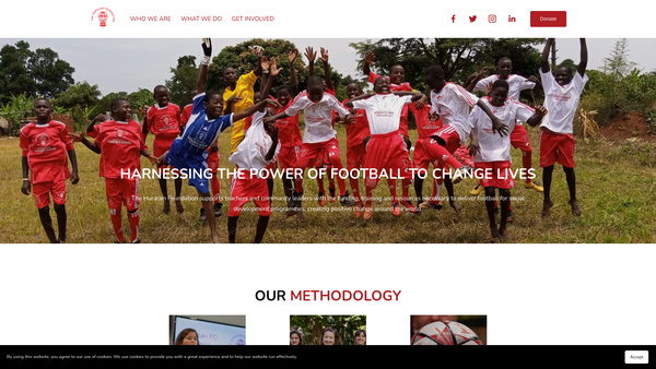 Screenshot of the The Huracan Foundation website
