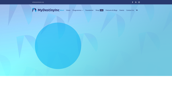Screenshot of the My Destiny Ministries Limited website