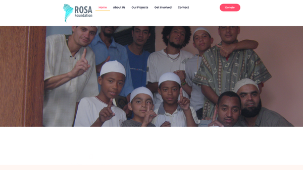 Screenshot of the Rosa Foundation website