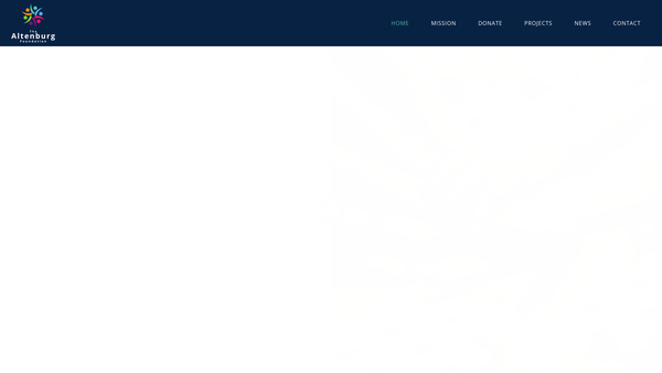 Screenshot of the The Altenburg Foundation website
