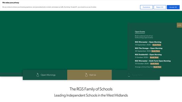 Screenshot of the The Rgsw And Aos Foundation website