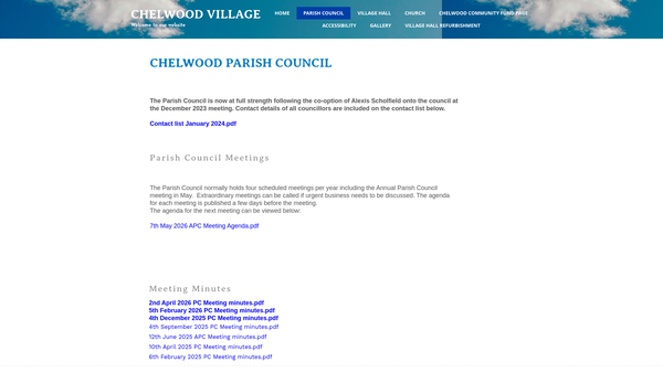 Screenshot of the Chelwood Community Fund CIO website