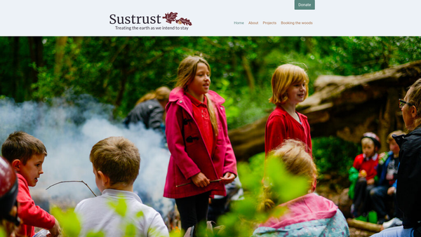 Screenshot of the Sustrust website