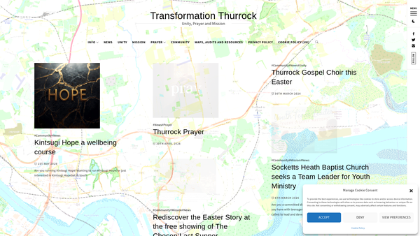 Screenshot of the Transformation Thurrock website
