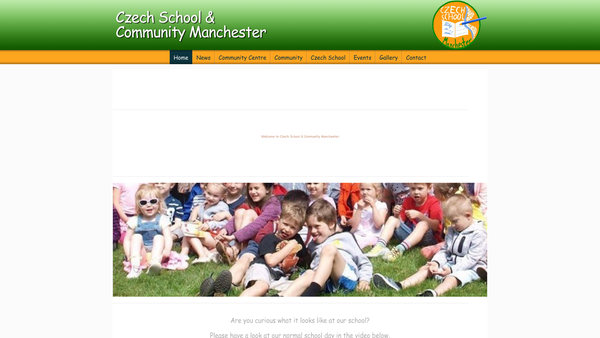 Screenshot of the Czech School & Community Manchester website
