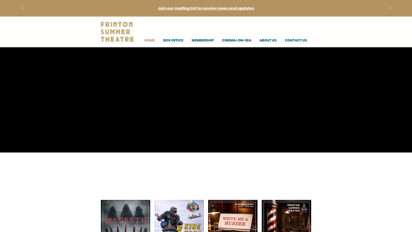 Screenshot of the Frinton Summer Theatre website