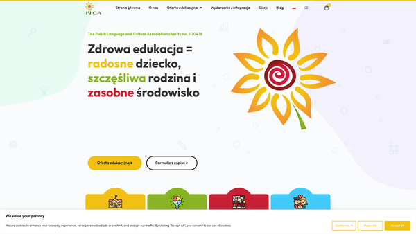 Screenshot of the The Polish Language And Culture Association website