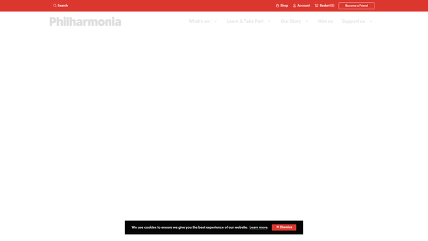 Screenshot of the The Philharmonia Orchestra In Bedford Trust website