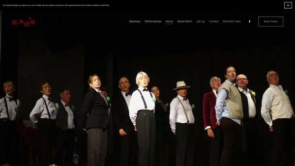 Screenshot of the Kidlington Amateur Operatic Society website