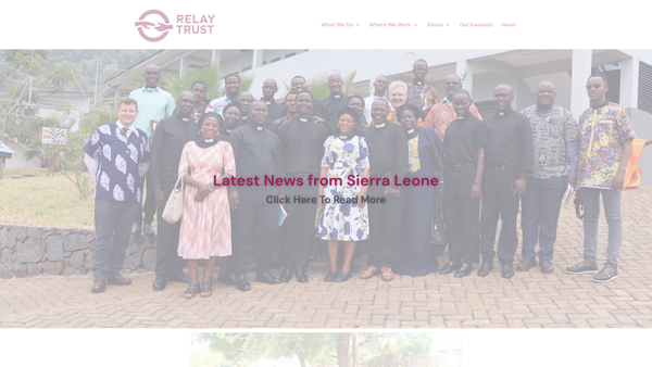 Screenshot of the The Relay Trust website