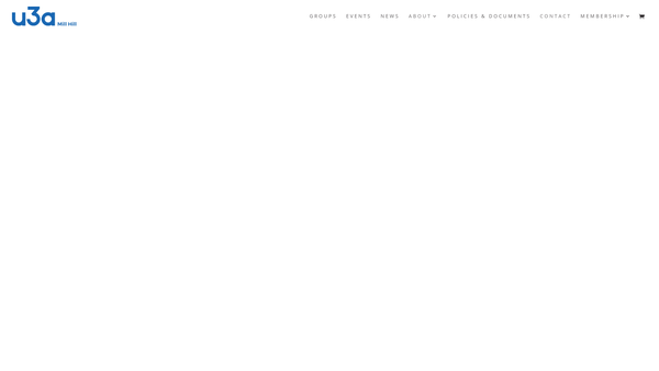 Screenshot of the Mill Hill U3A website