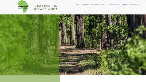 Screenshot of the Conservation Research Africa website
