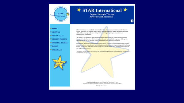 Screenshot of the Star International: Support Through Therapy, Advocacy And Resources website