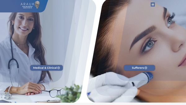 Screenshot of the The Acne And Rosacea Association UK website