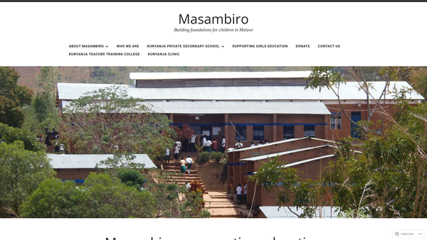 Screenshot of the Masambiro UK website