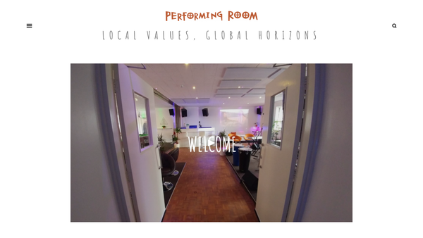 Screenshot of the Performing Room website