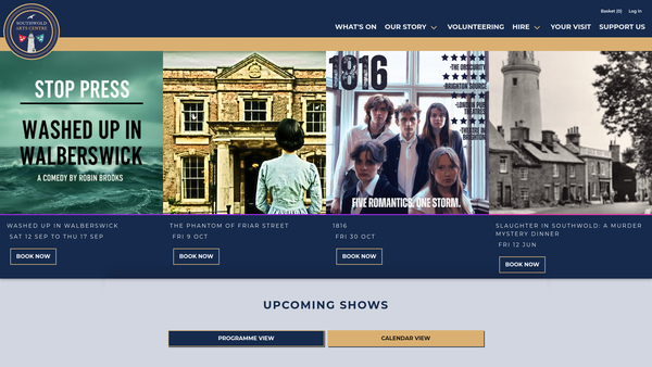 Screenshot of the Sole Bay Arts C.I.O. website