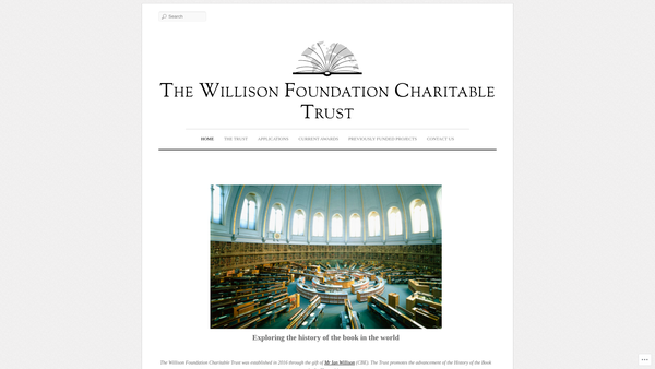 Screenshot of the The Willison Foundation Charitable Trust website