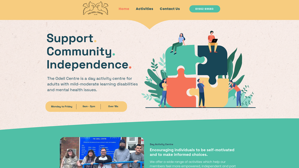 Screenshot of the The Odell Trust website