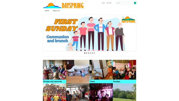 Screenshot of the Dayspring Church Trust website