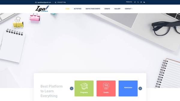 Screenshot of the Iga-Learning CIO website