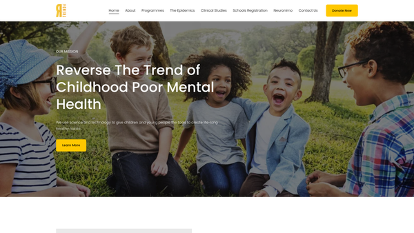 Screenshot of the Reverse The Trend Foundation website