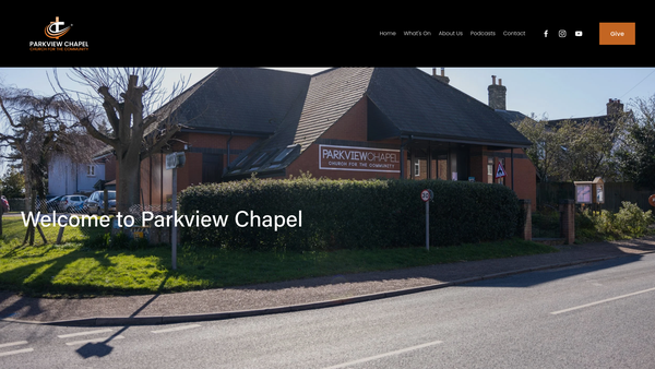 Screenshot of the Parkview Chapel, Botesdale website