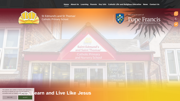 Screenshot of the St Edmunds And St Thomas PTA website
