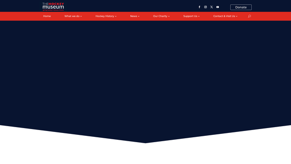 Screenshot of the The Hockey Museum website