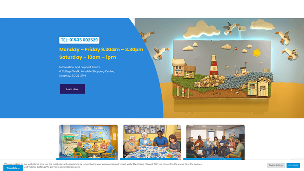 Screenshot of the Dementia Friendly Keighley website