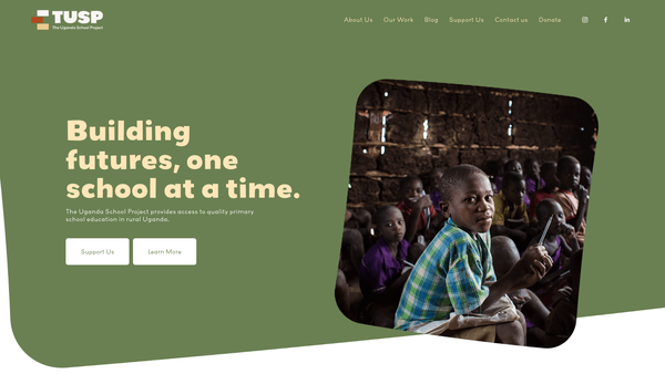 Screenshot of the The Uganda School Project website