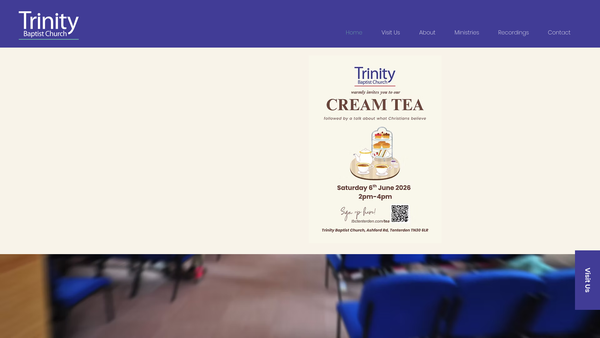 Screenshot of the Trinity Baptist Church Tenterden website