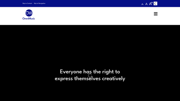 Screenshot of the Omnimusic website