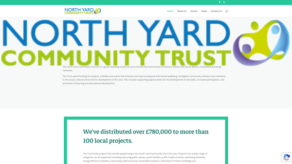 Screenshot of the North Yard Community Trust CIO website