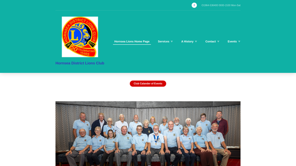 Screenshot of the Hornsea District Lions Club website