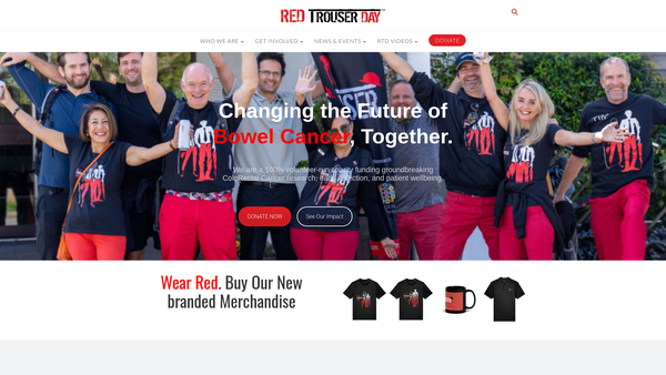 Screenshot of the Red Trouser Day website
