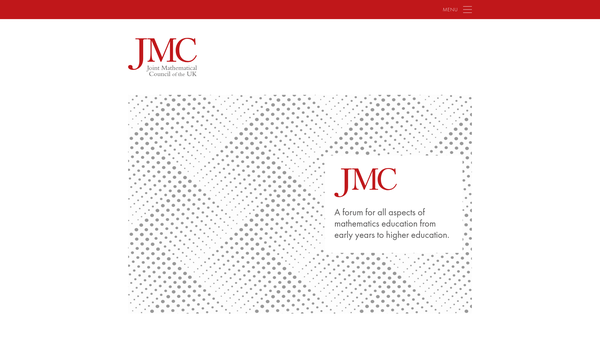 Screenshot of the The Joint Mathematical Council Of The United Kingdom website