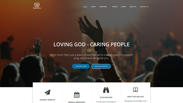 Screenshot of the New House Of Sion website