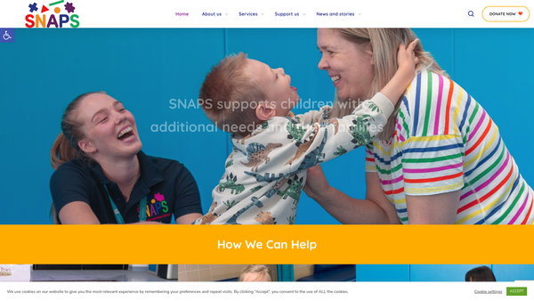 Screenshot of the SNAPS Yorkshire CIO website