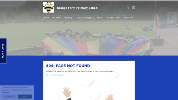 Screenshot of the Friends Of Grange Farm website