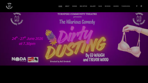 Screenshot of the Turnpike Community Theatre website