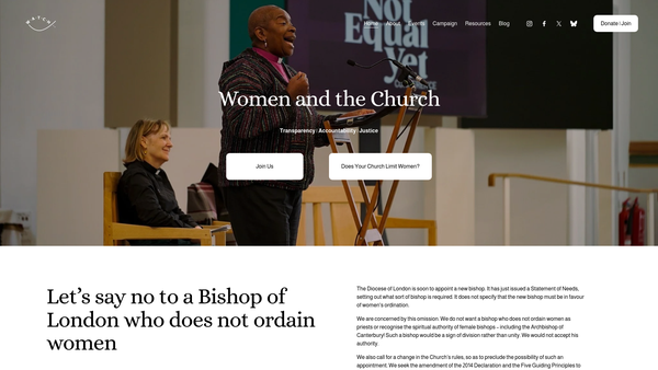 Screenshot of the Watch (Women And The Church) website