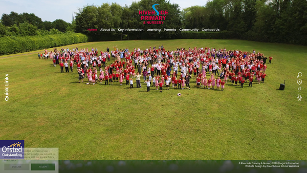 Screenshot of the Friends Of Riverside Primary School (Hereford) website