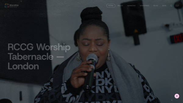 Screenshot of the The Redeemed Christian Church Of God Worship Tabernacle website