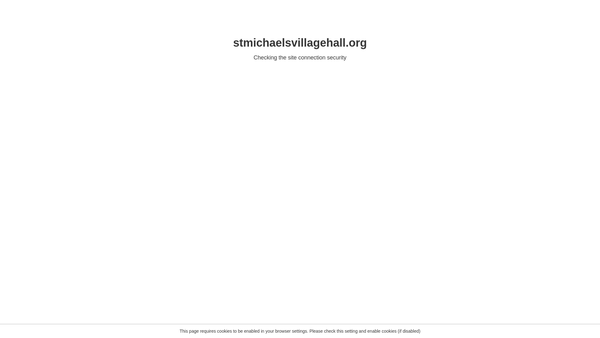 Screenshot of the St Michaels Village Hall website