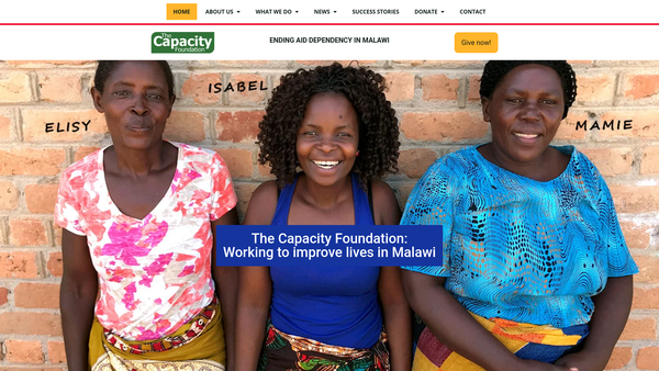 Screenshot of the The Capacity Foundation website