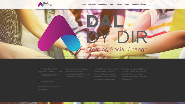 Screenshot of the Dal Dy Dir website