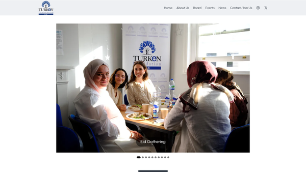 Screenshot of the Turken Foundation UK website