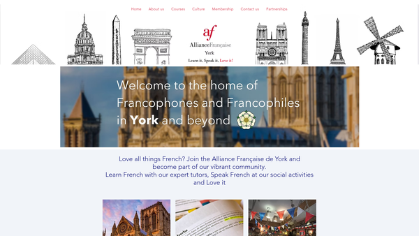 Screenshot of the Alliance Francaise De York website
